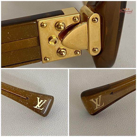Authentic LOUIS VUITTON Gold Speckling Acetate Frame Soupcon Sunglasses - Z0003W main image 8